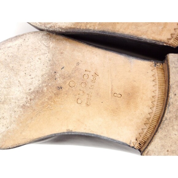 Gucci Hylands Plain Toe Oxford, Black, Size 8 US 9 Made in Italy - Picture 8 of 10